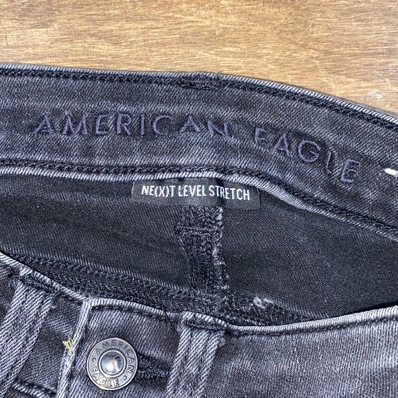 AMERICAN Eagle distressed super high rise jegging crop jeans size 00 short - Picture 8 of 12